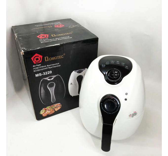 Аерофритниця Мультипіч Аерогриль Domotec MS-3220 1300Вт 4.5л Безмасляна з Таймером White
