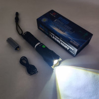 Алюминиевый аккумуляторный ручной фонарик Bailong BL-P913-P90 светодиодный с мощной линзой