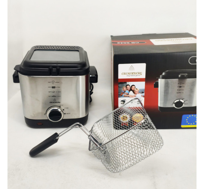 Фритюрниця для дому на 1.5л Crownberg CB-5542 1200Вт