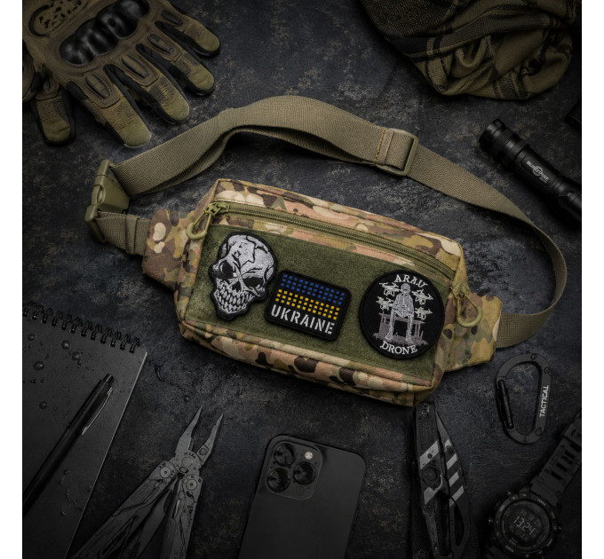 Тактическая сумка-бананка Multicam для патчей и шевронов Cordura, поясная сумка унисекс 25×17×7 см