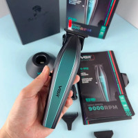 Машинка для стрижки волос с мощным мотором XPRO VGR V-992 GREEN с насадками 1-2-3 мм