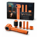 Фен-стайлер VGR V-478 6в1 5 насадок 3 скорости 2 режима температуры 1400Вт Orange