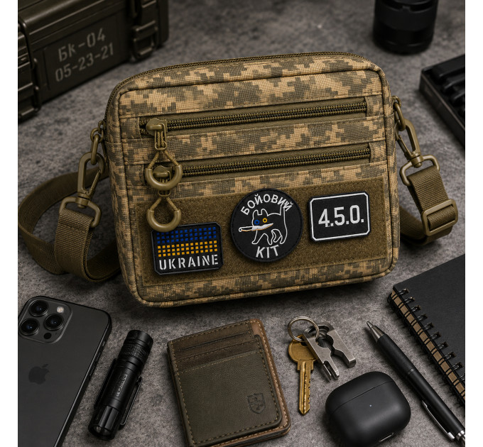 Мужская тактическая сумка EDC Cordura 600D, сумка из кордуры для патчей пиксель