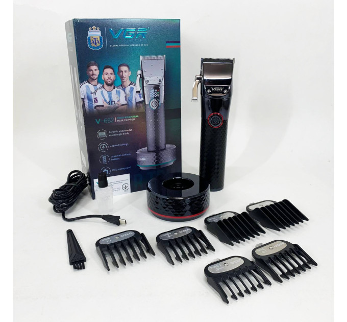 Професійна бездротова машинка для стрижки VGR V-682 RED тример для волосся