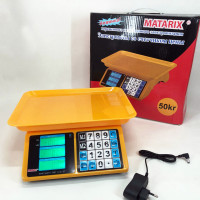 Електронні ваги для товарів Matarix MX-412 до 50 кг, Функціональні електронні ваги для торгівлі