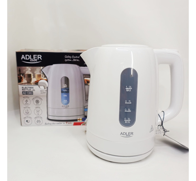 Електрочайник Adler AD 1л 2200Вт White