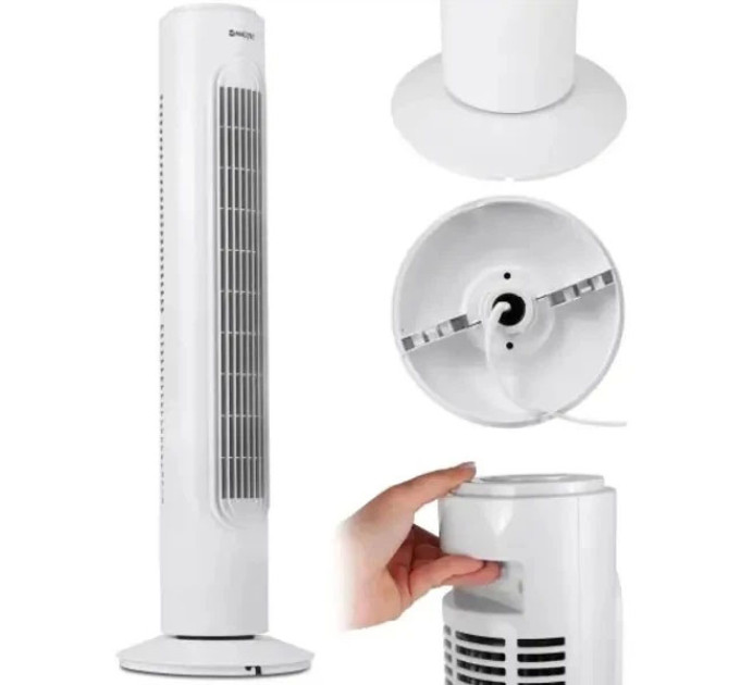 Напольный колонный вентилятор Domotec MS-1627 7624 Компактный тихий бытовой вентилятор для дома офиса
