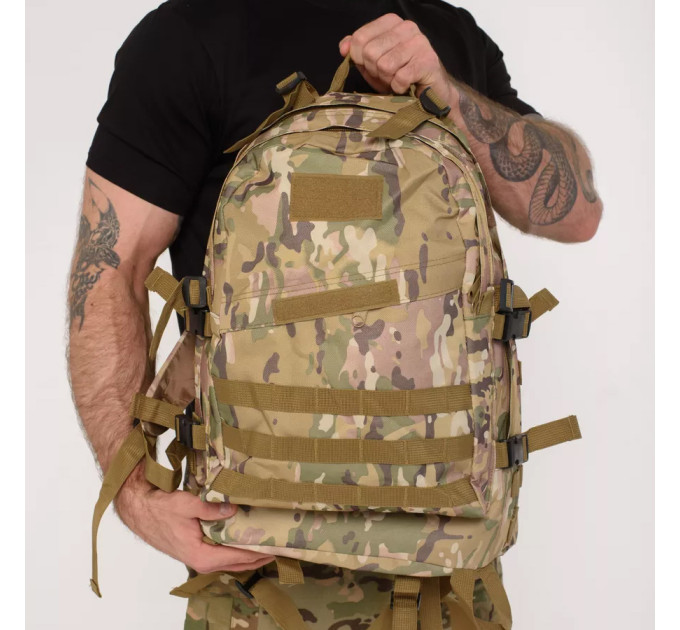 Міцний військовий рюкзак 40л Multicam з MOLLE (Cordura 600D)