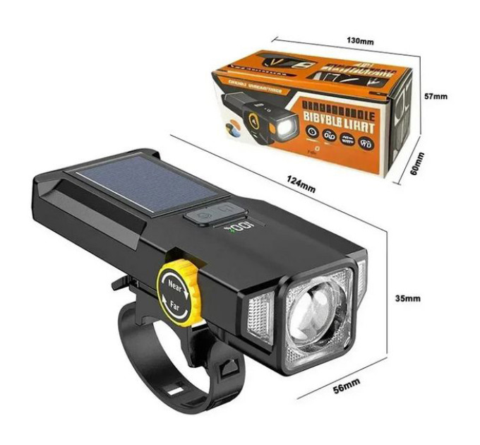 Велофара X17-30W+2LED(red)
