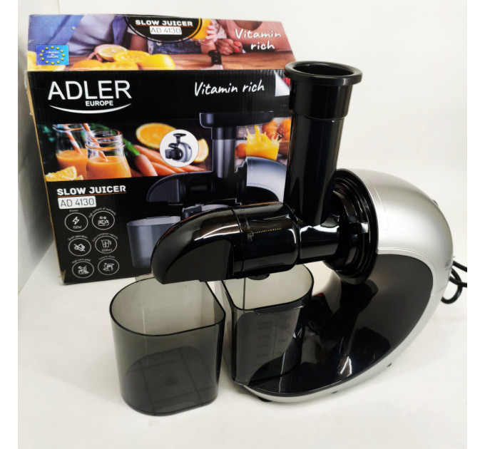Соковитискач шнековий для цитрусових фруктів та овочів Adler AD 4130 домашній електричний на 150Вт