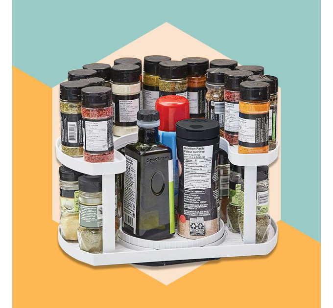 Спецовница Spice Spinner Two-Tiered Spice Organizer, Поворотная подставка для специй, Карусель для специй