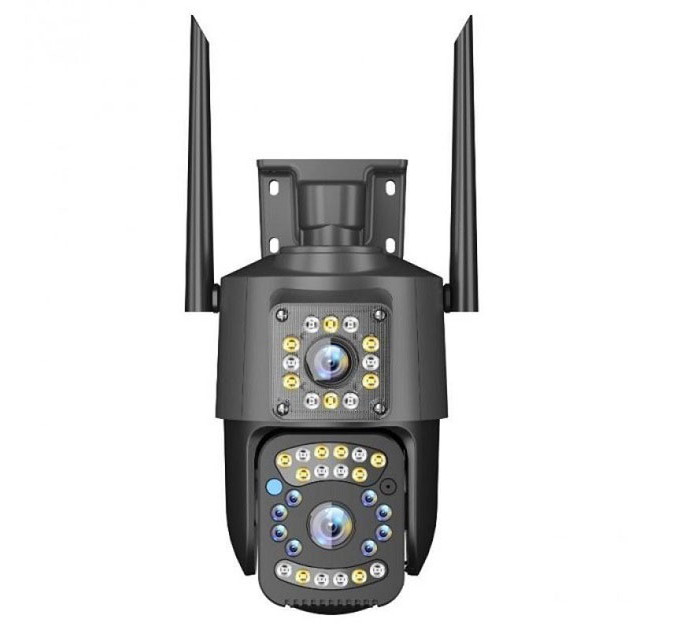 Вулична IP камера 4G/Wi-Fi з двома лінзами SC03 V380pro 4 Mп, Відеокамера з цифровим зумом та мікрофоном