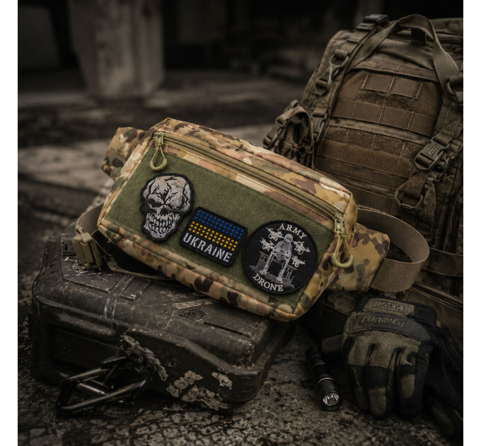 Тактическая сумка-бананка Multicam для патчей и шевронов Cordura, поясная сумка унисекс 25×17×7 см