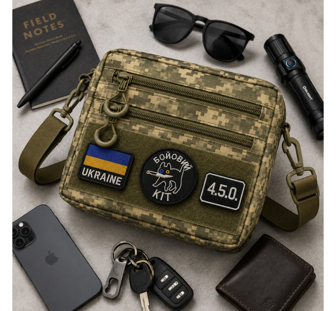 Мужская тактическая сумка EDC Cordura 600D, сумка из кордуры для патчей пиксель