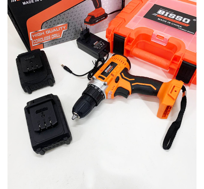 Шуруповерт аккумуляторный в чемодане BISSO B6008 21V