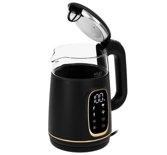 Чайник Adler AD 1305 з регулюванням температури 1.7Л 2200Вт Black Gold