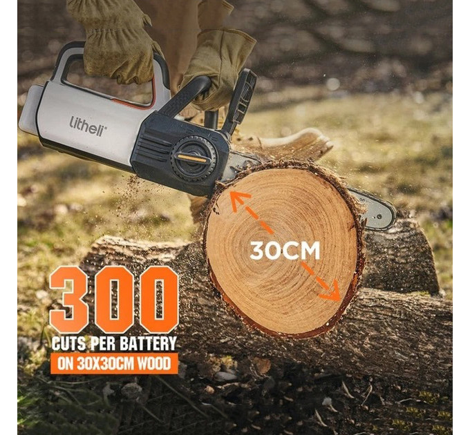 Аккумуляторная цепная пила Litheli питание от павербанка УМБ Litheli Power Bank 10000 мАч 45Вт 2А (U20CS00-0U220)