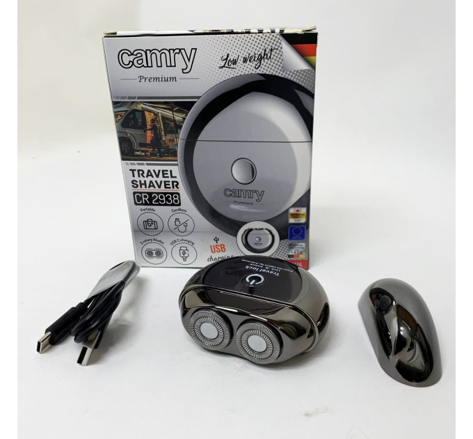 Дорожная бритва с двумя головками и USB Camry CR 2938 аккумулятор