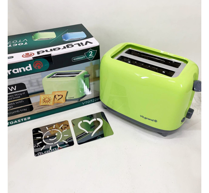 Тостер VILGRAND VT0722P Green