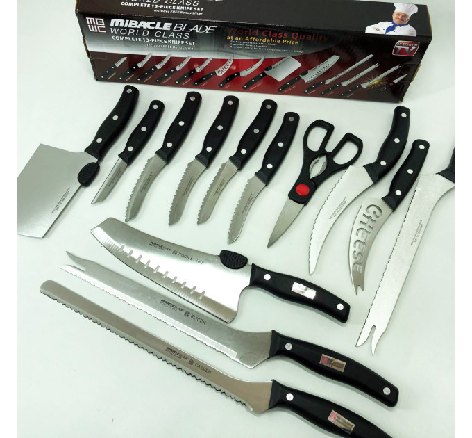 Набір кухонних ножів Contour Pro Knives 13 предметів, Набір кухонного приладдя набір ножів
