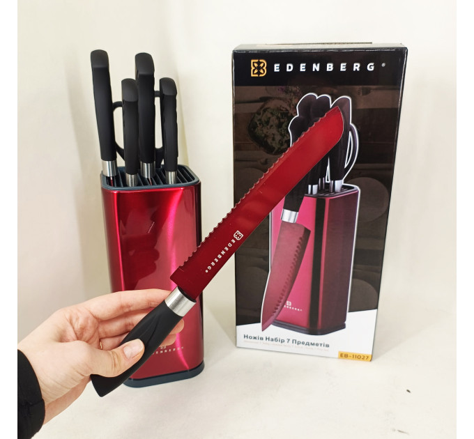 Набір ножів Edenberg EB-11027 7 предметів Red