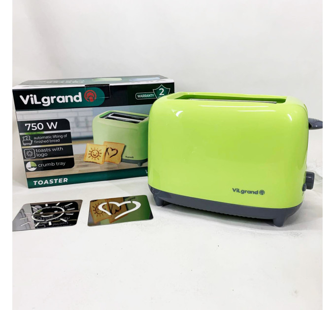 Тостер VILGRAND VT0722P Green