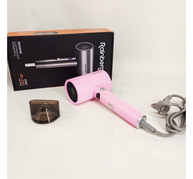 Професійний фен для волосся з іонізацією Rainberg RB-2253 2000Вт Pink