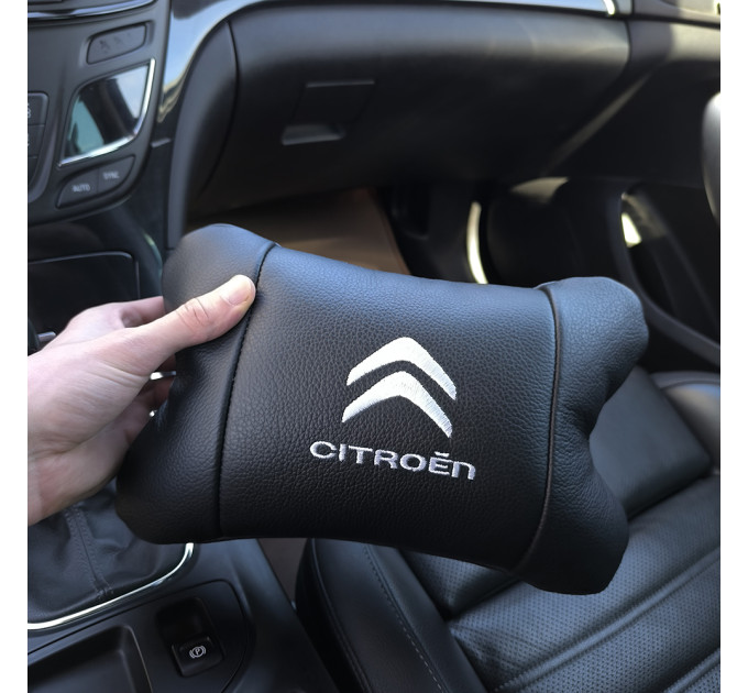 Набор кожаных подушек Citroën из натуральной итальянской кожи + фирменный брелок в подарок