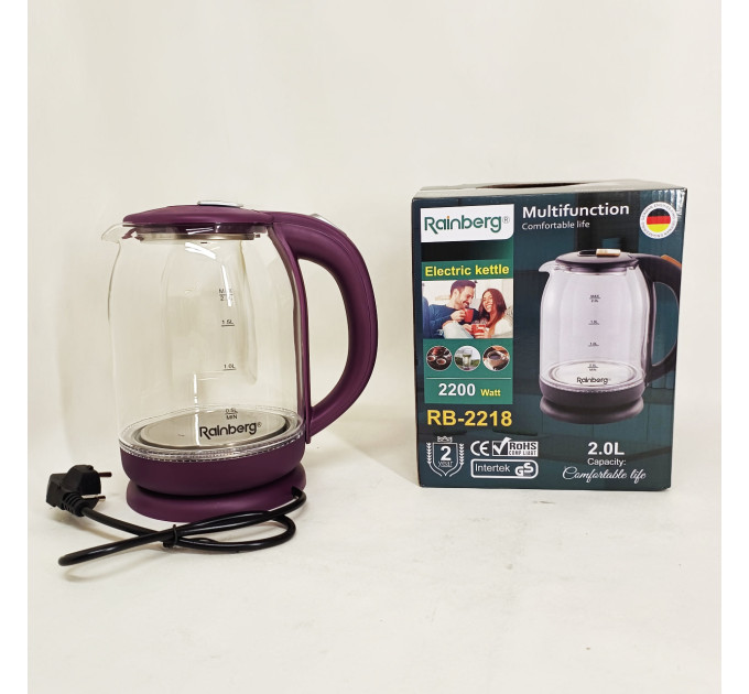 Електрочайник Rainberg RB-2218 3200Вт 2л Purple