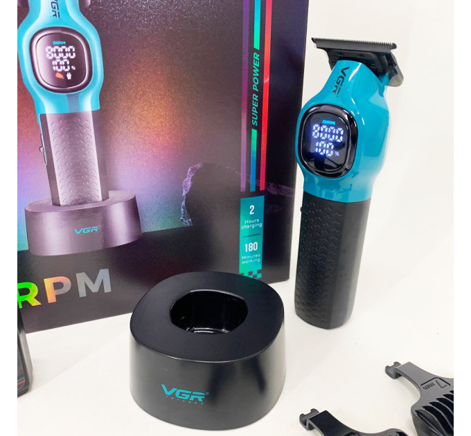 Тример для стрижки волосся VGR V-886T BLUE 8000RPM