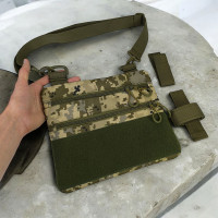 Сумка-кобура пиксель камуфляж, тактическая мужская сумка из ткани кордуры AOR -1