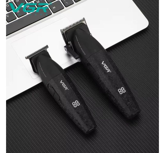 Профессиональный набор для стрижки волос VGR V-640 аккумуляторный Barber Combo PREMIUM. Цвет: черный