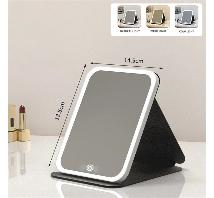 Дзеркало з LED підсвічуванням makeup mirror Black