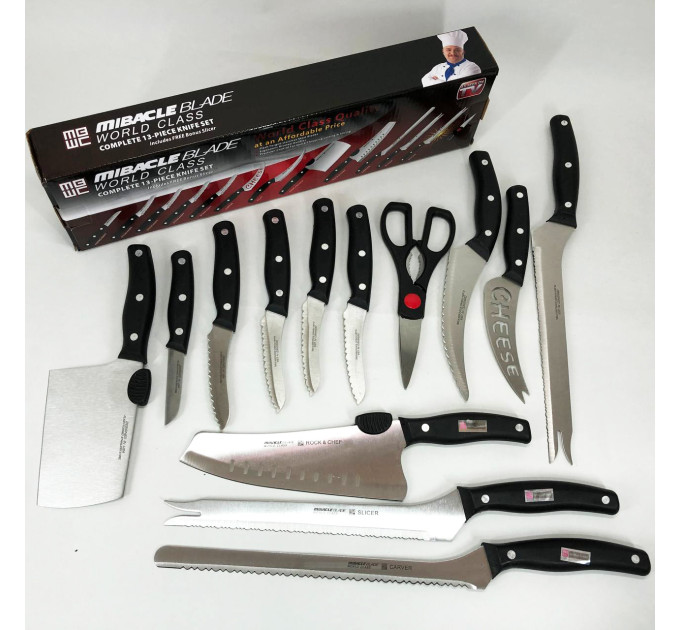 Набір кухонних ножів Contour Pro Knives 13 предметів, Набір кухонного приладдя набір ножів