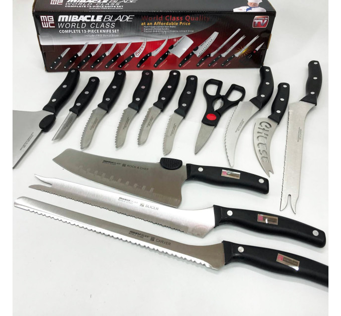 Набір кухонних ножів Contour Pro Knives 13 предметів, Набір кухонного приладдя набір ножів