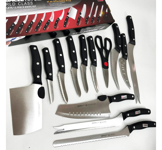Набір кухонних ножів Contour Pro Knives 13 предметів, Набір кухонного приладдя набір ножів