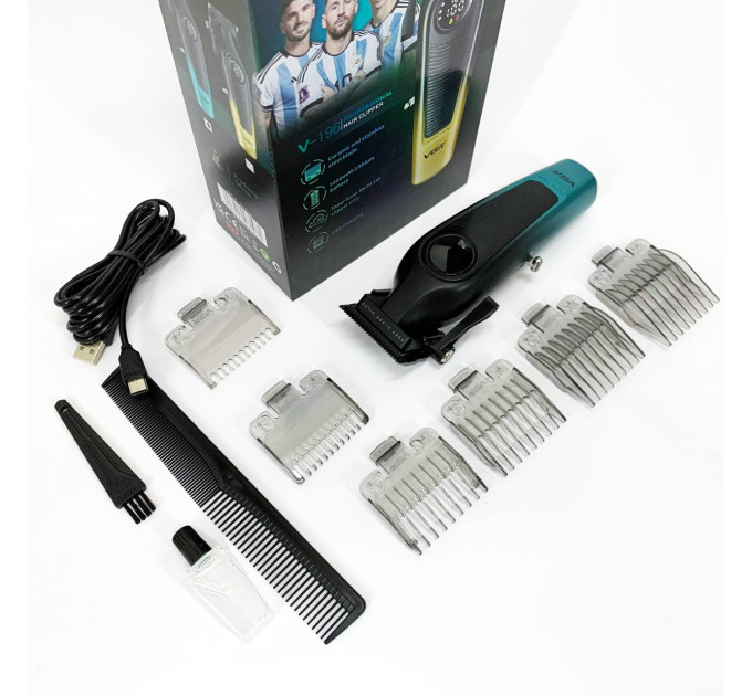 Акумуляторна машинка для стрижки VGR V-196 GREEN
