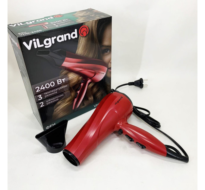 Фен Vilgrand VHD-2430 Колір: червоний