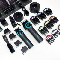 Набор VGR 2 в 1 V-001 V-977 BLACK, аккумуляторная машинка для стрижки и триммер. Цвет: черный