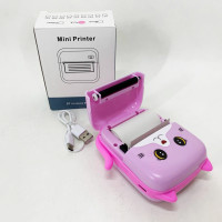 Портативный детский термопринтер с Bluetooth A8 Cat мини принтер для телефона Pink