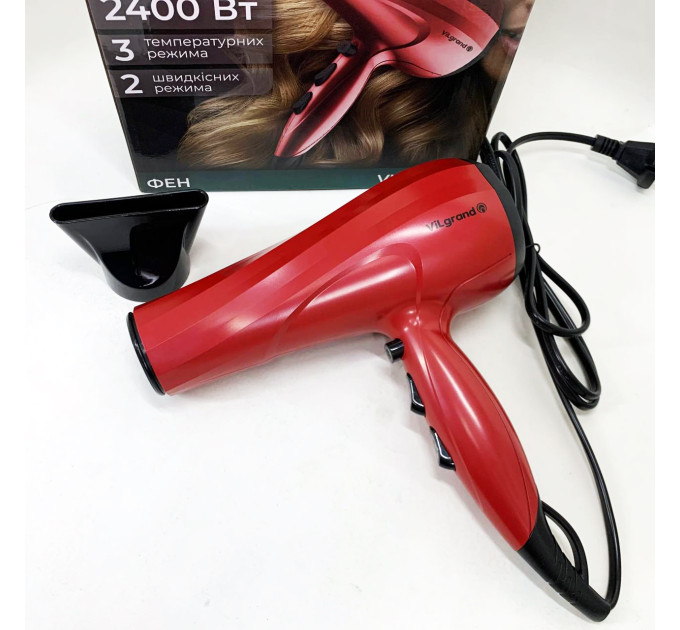 Фен Vilgrand VHD-2430 Колір: червоний