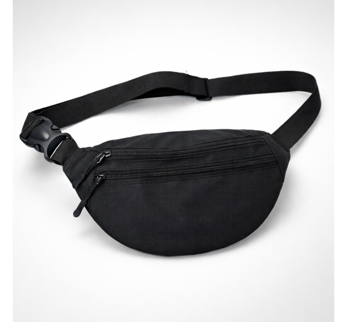 Чоловіча/жіноча бананка з Cordura 1000D, чорна, 3 відділення, водовідштовхувальна