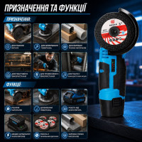 Аккумуляторная мини угловая шлифмашина CHAMPION CP-3420