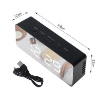 Настільний годинник-будильник Adler AD 1189 Black з термометром, LED-підсвіткою та USB-живленням
