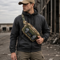 Тактическая сумка-бананка Multicam для патчей и шевронов Cordura, поясная сумка унисекс 25×17×7 см