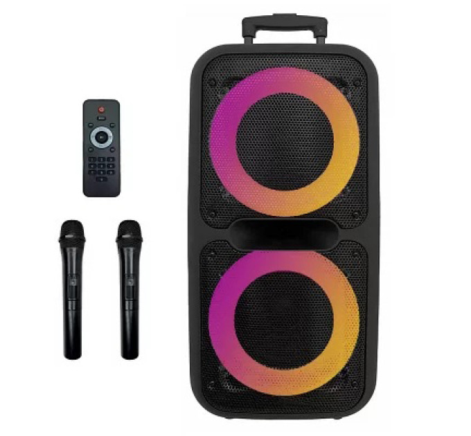 Акустическая переносная колонка ZXX-7575 300 Вт аккумуляторная с микрофонами 80х39х33 см