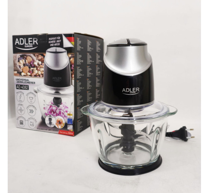Подрібнювач зі скляною чашею Adler AD 4082 550Вт