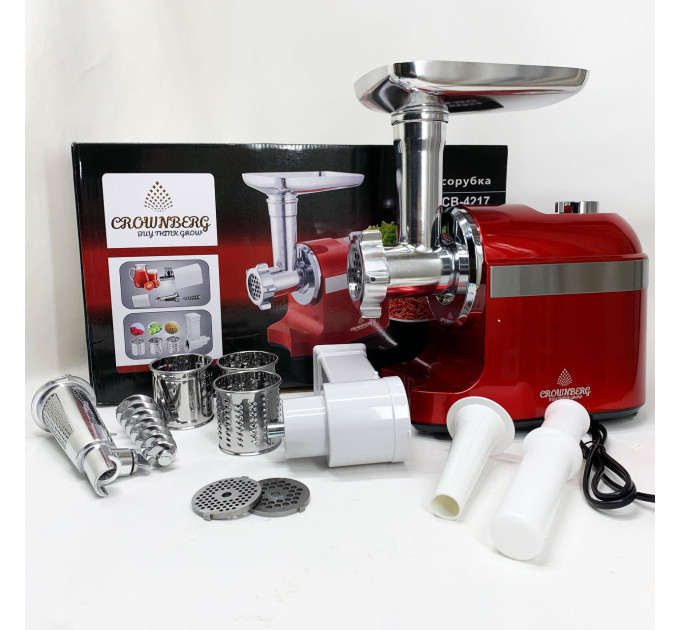 М'ясорубка Електрична шнекова Crownberg CB-4217 3800Вт
