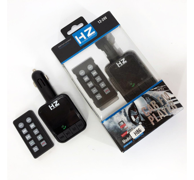 Трансмиттер/модулятор H86BT, FM модулятор с bluetooth, Fm трансмиттер в машину, Качественный фм модулятор