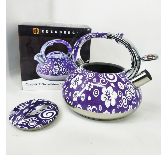 Чайник со свистком Edenberg EB-1959 3л с капсульным дном Purple
